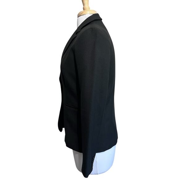 SHIRLEY of ATLANTA Vintage Women's Black Blazer Jacket Size 12 Classic Polyester - Picture 4 of 7